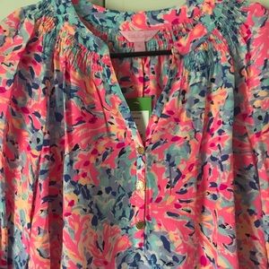 Lilly Pulitzer Elsa Top Coco Coral Crab